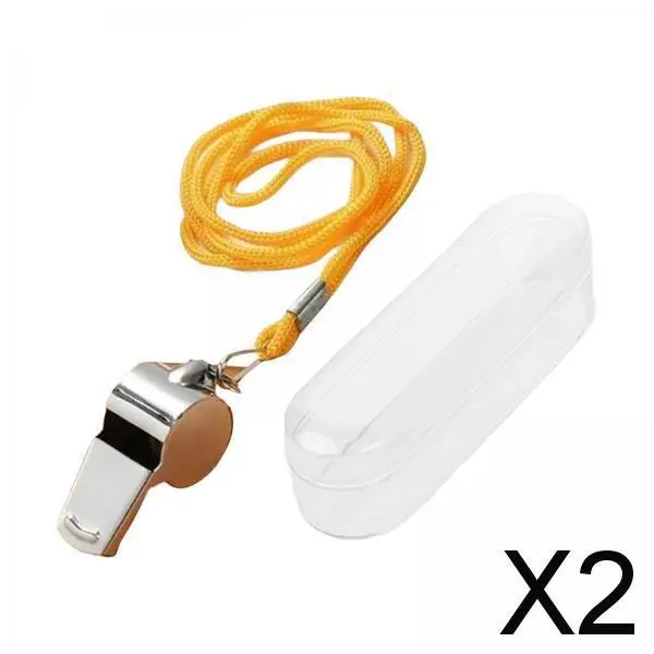 

2x Whistle with Lanyard Super Loud Sports Whistle for Referee Lifeguard Survival Outdoors