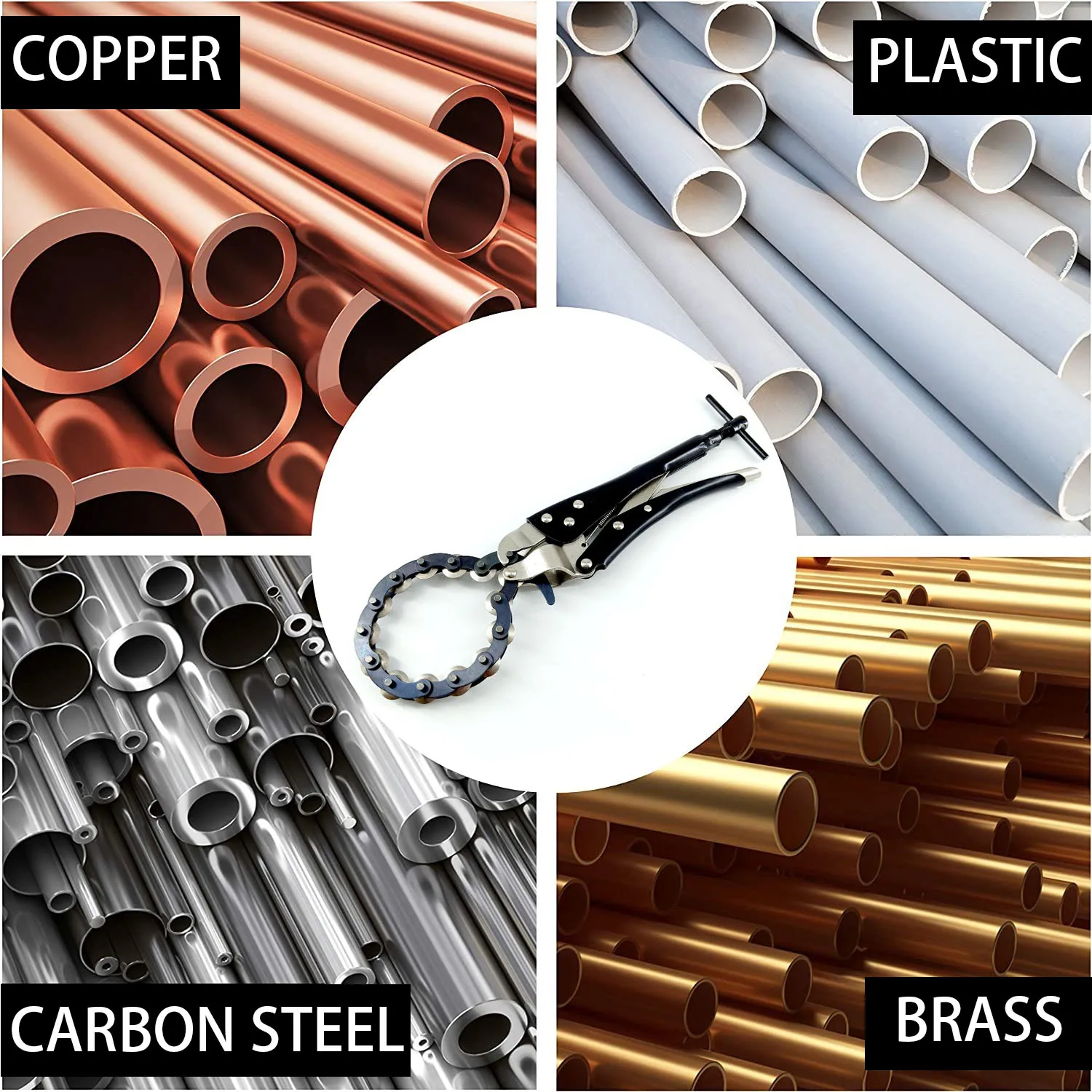 잠금 펜치 헤비 듀티 체인 파이프 커터 자동차 배기 튜브 절단 최대 컷 80mm 직경 파이프 커터 Toughbuild 핸드 툴