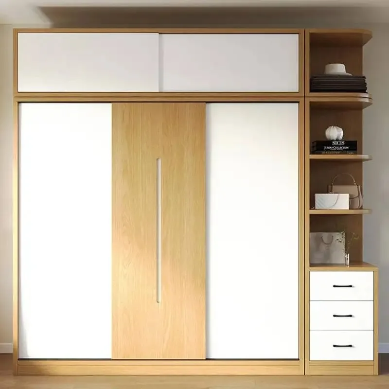 Armarios con Puertas Corredizas, Armario Modular Personalizado, Moderno, Multiusos, Organizador de Almacenamiento, Ropero Armable, Muebles