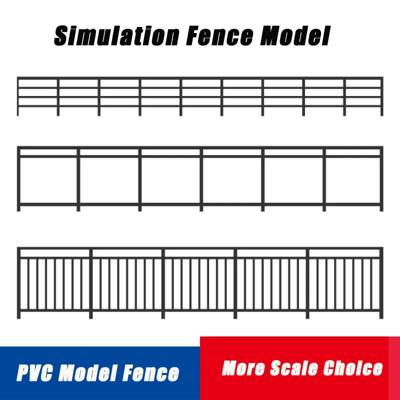 PVC Miniature Frame Railling Fence Model 1:25 1:30 1:50 Diy Model Making House Building Materials for Scene Layout Diorama Kits