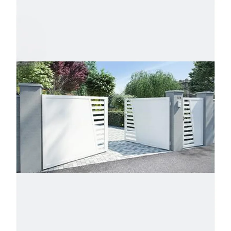 Système de portail automatique au design moderne, clôture de portail battante automatique en alumini