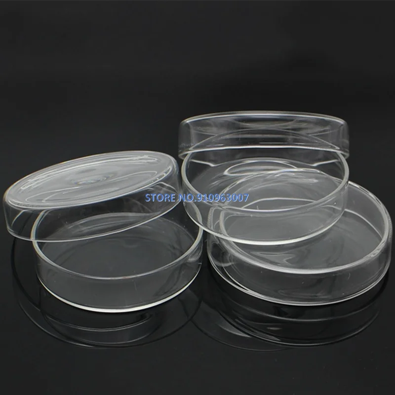 60/75/90/100/120mm with Lids Laboratory Bacterial Yeast Borosilicate Glass Petri Culture Dish