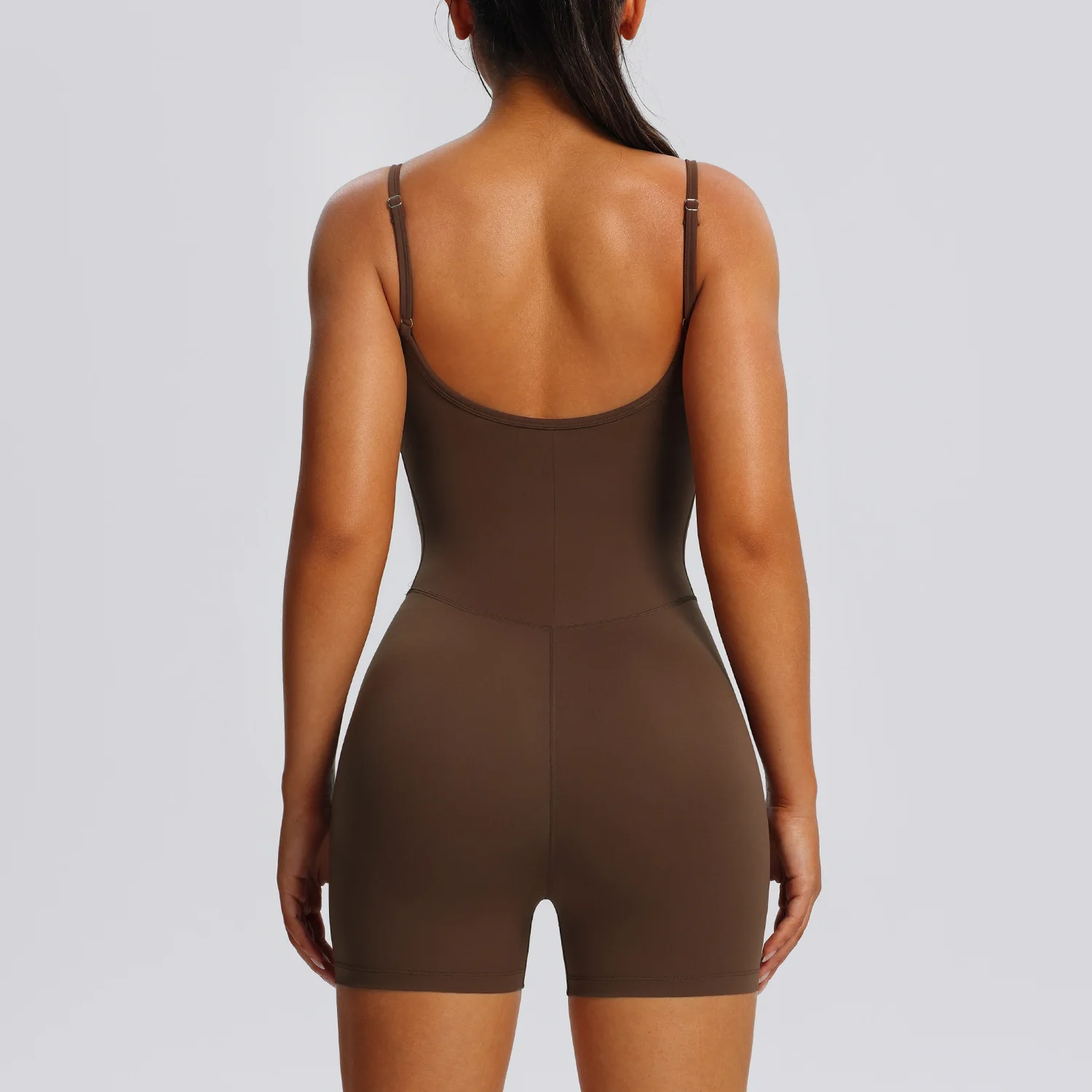 여성 슬리밍 요가 점프수트 여성 민소매 백리스 원피스 피트니스웨어 조절 가능한 스포츠 요가 점프수트