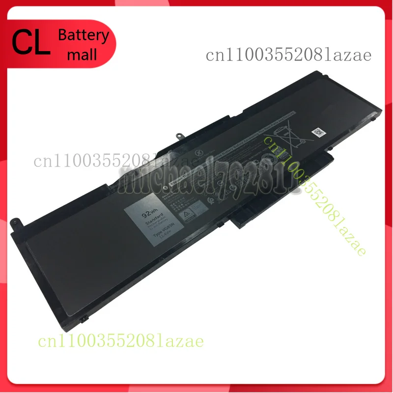

New 11.4V 92Wh VG93N Battery Compatible with for Dell Precision 15 3520 Series
