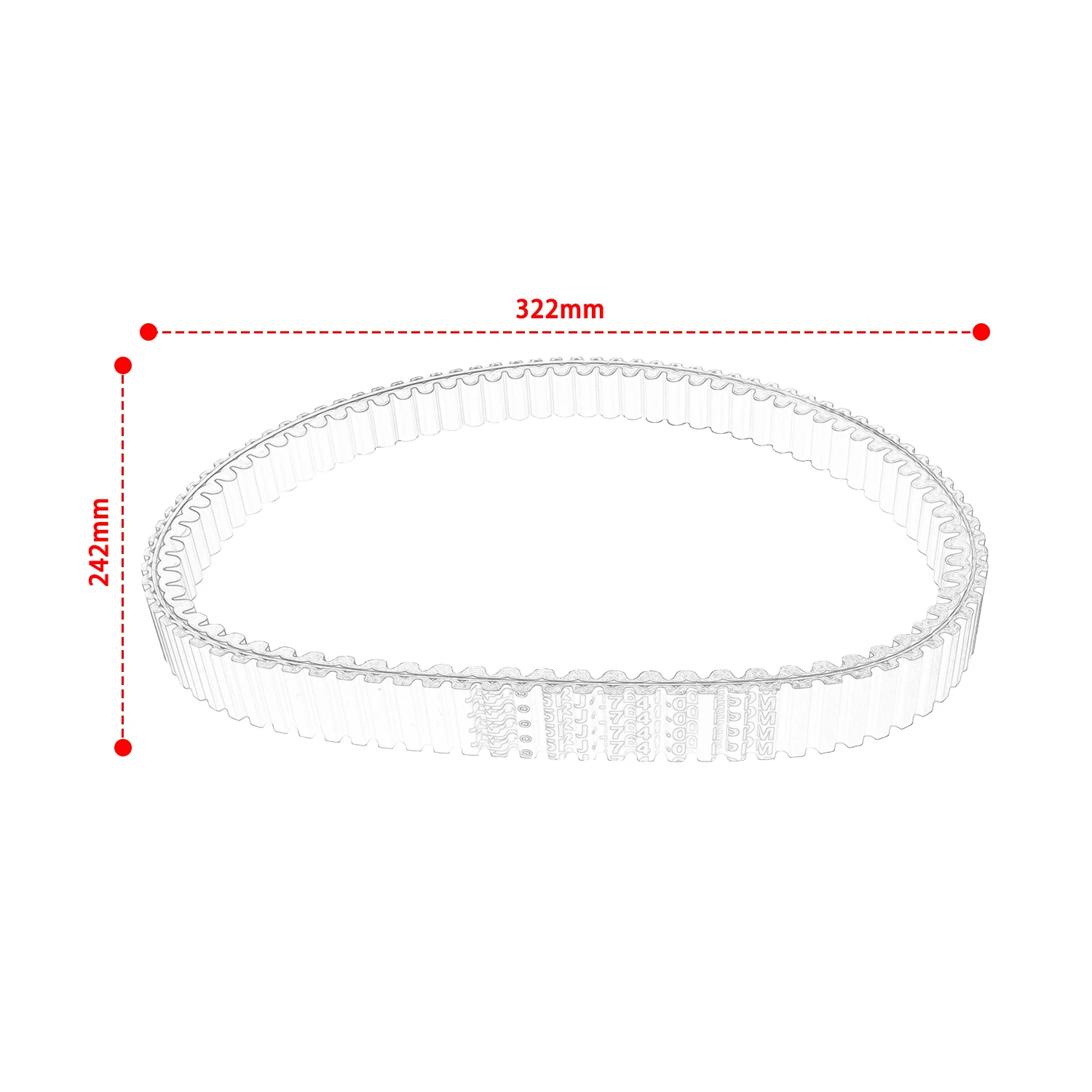 Transfer Drive Belt For Yamaha YP400 Grand Majesty 400 2004-2014 5RU-17641-00