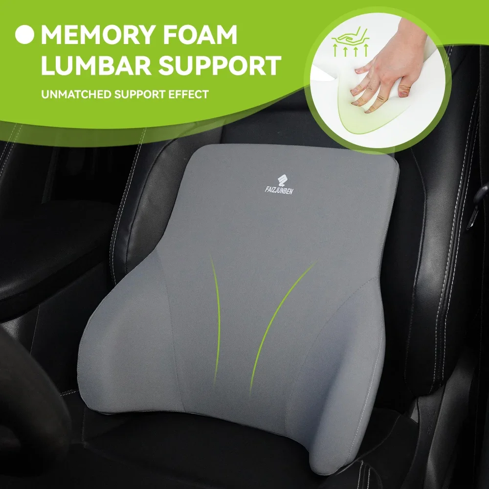 

Memory Foam Lumbar Pillow for Car - Automotive Memory Foam Backrest Support for Waist