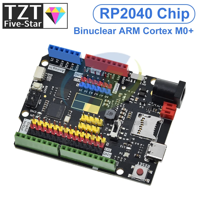 Imagem -04 - Placa de Desenvolvimento para Arduino Raspberry pi Uno Tipo-c Usb 16mb Programação Aprendizagem Controller Core Board Rp2040