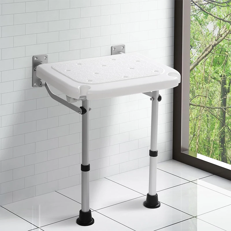 Best Non-slip For Bathroom The Disabled Fat People Wall Mounted Folding Hospital Seat Elderly Shower Chair Bath Stool