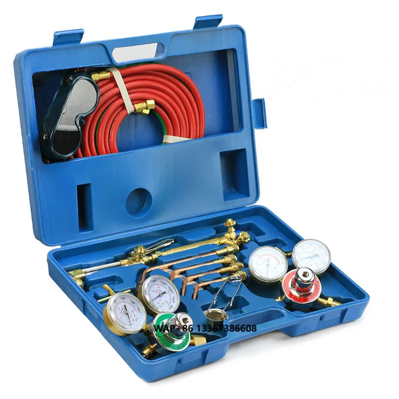 

Professional Oxygen Acetylene Welding Cutting Torch Kit Welding & Cutting Outfit for Gas Cylinder Essential Equipment