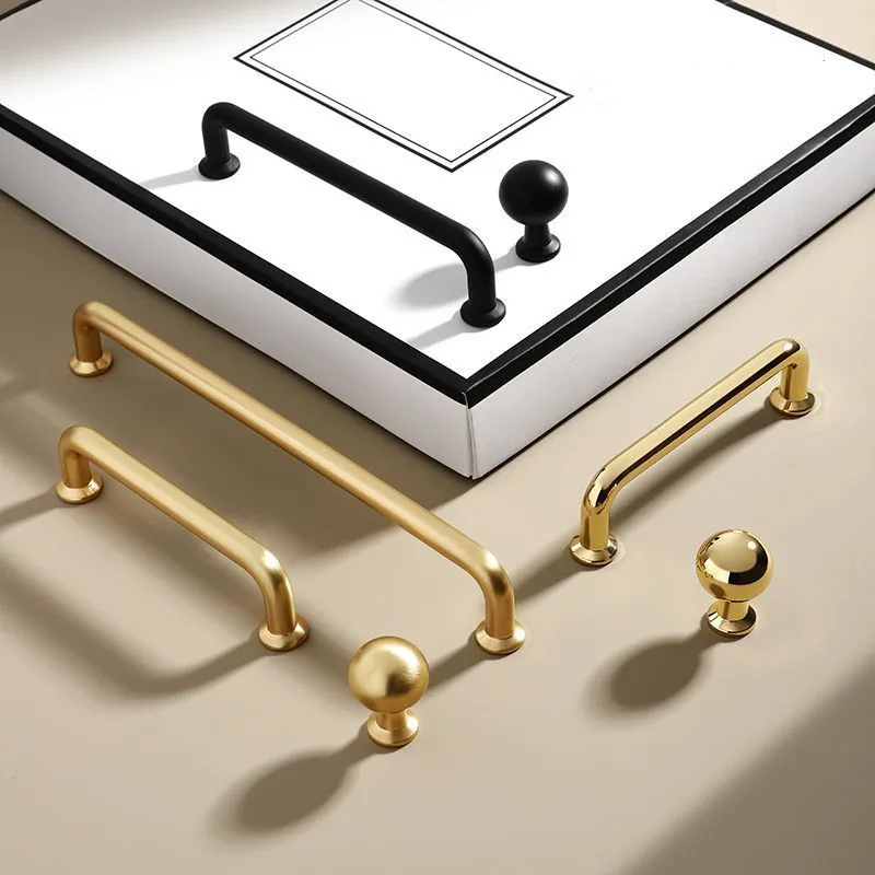 

Скандинавское золото, твердый цинковый сплав, мебельные ручки и ручки для ящиков шкафа с одним отверстием, дверные ручки для кухонного шкафа
