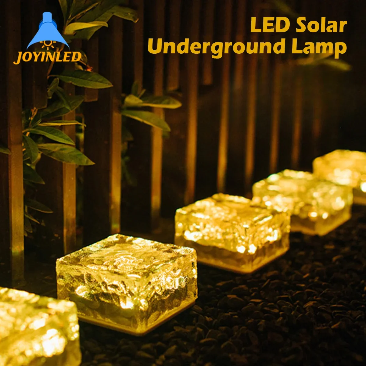 

1pc Outdoor Solar Square Cube Lamp Garden Ice Cube Light LED Solar Brick Light Auto ON/OFF Waterproof Buried Light Stair Yard