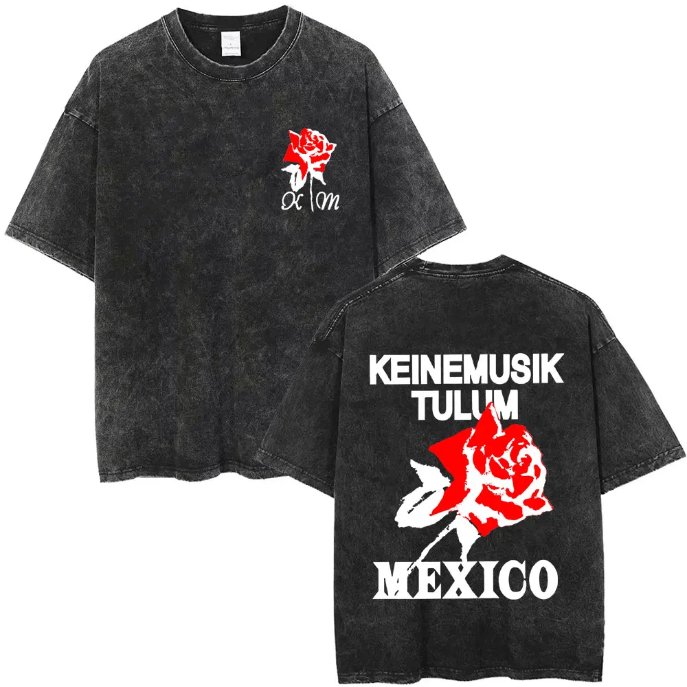 

Washed Vintage Summer Keinemusik X Pacha T Shirt Men Women Fashion Hip Hop Street T-shirts Male Casual Cotton Short Sleeve Tees