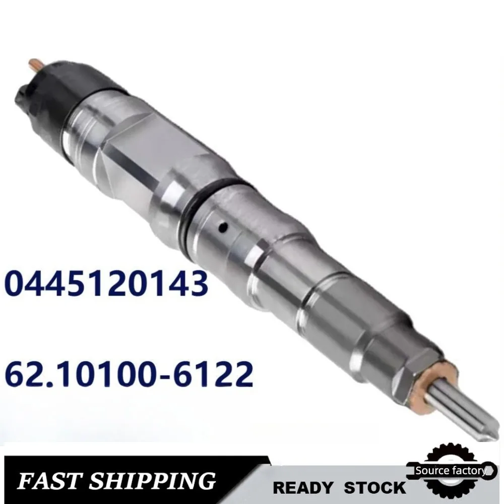 Fuel Injector 0445120143/120180 6210100-6122 for MAN Navistart 13.0L G13 CAT 2008 2009-High Flow Car Accessories