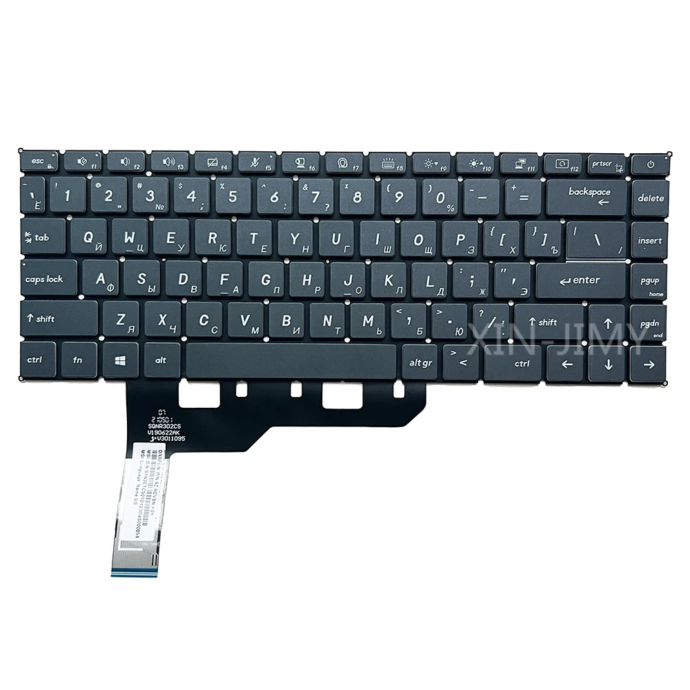 Imagem -03 - Teclado Retroiluminado Russo Ms1551 Cinza ru Ms-16s3 A10 A10 A10sc Ms-16s3 A10sc219cn V190622ak A10sc-219cn