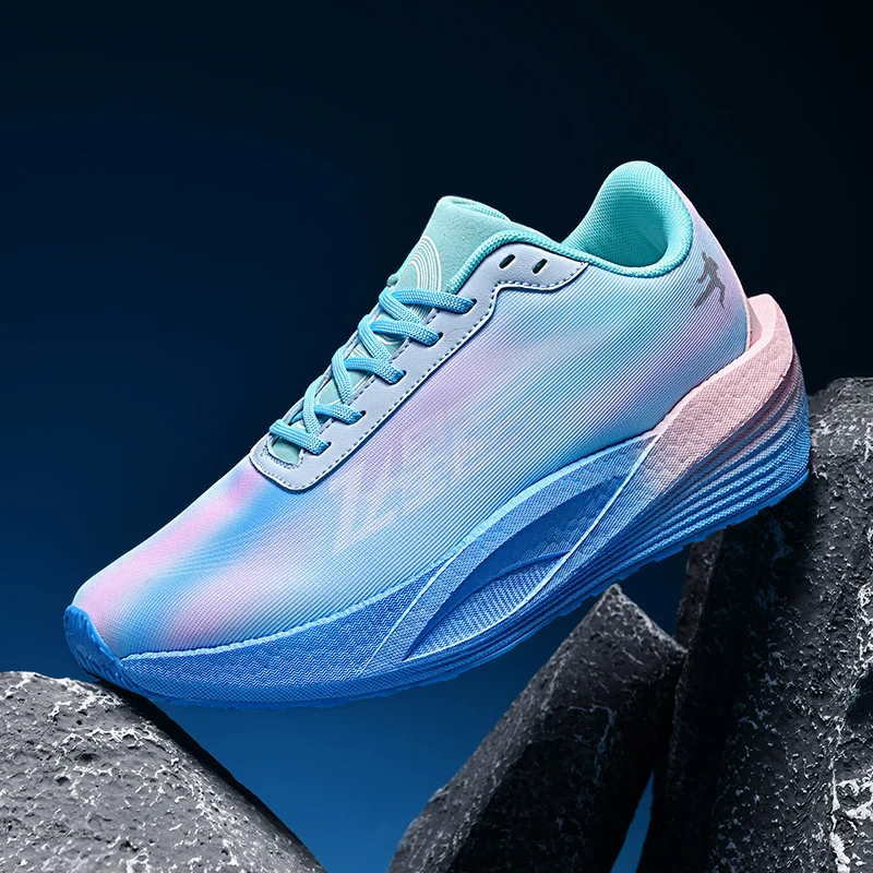 

Running Shoes Men's All-Season Mesh Breathable Ultra-Light 2025 New Student Pink Trbottomy Shoes Soft Sole Racing Sports Running Shoes Running Shoes Professional Physical Test Sprint High Jump High Jump Long Shock Absorption Rebound Student Running Compet