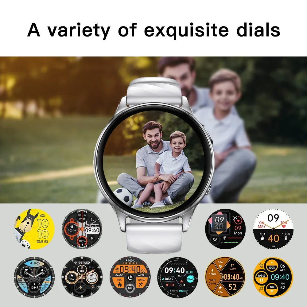 Reloj inteligente KUMI GW5 de 1,39 pulgadas, NFC, Bluetooth 5,2, 100+, frecuencia cardíaca deportiva, presión arterial, monitor de oxígeno,