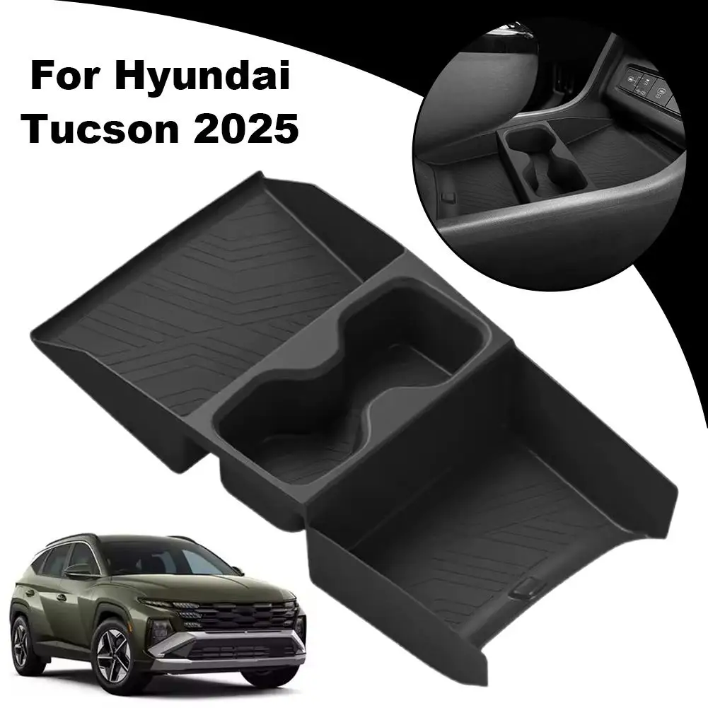 Control Storage Box For 2025 Hyundai Tucson Multifunctional Car Cup Holder Categorized Storage, Space-saving Interior Accessory