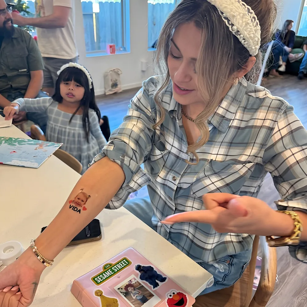 Tatouages temporaires de visage personnalisés, cadeaux de fête d'anniversaire d'enterrement de vie de jeune fille, cadeau drôle, chiens découpés de visage personnalisés, animal de compagnie grand