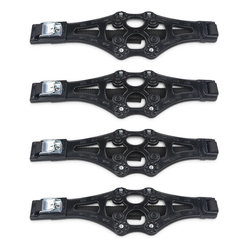 TPU Adjustable Winter Snow Tire Chains Double Buckle Anti-skid Wheel Traction Safety Chains for Car Emergency Driving 1pc/Set