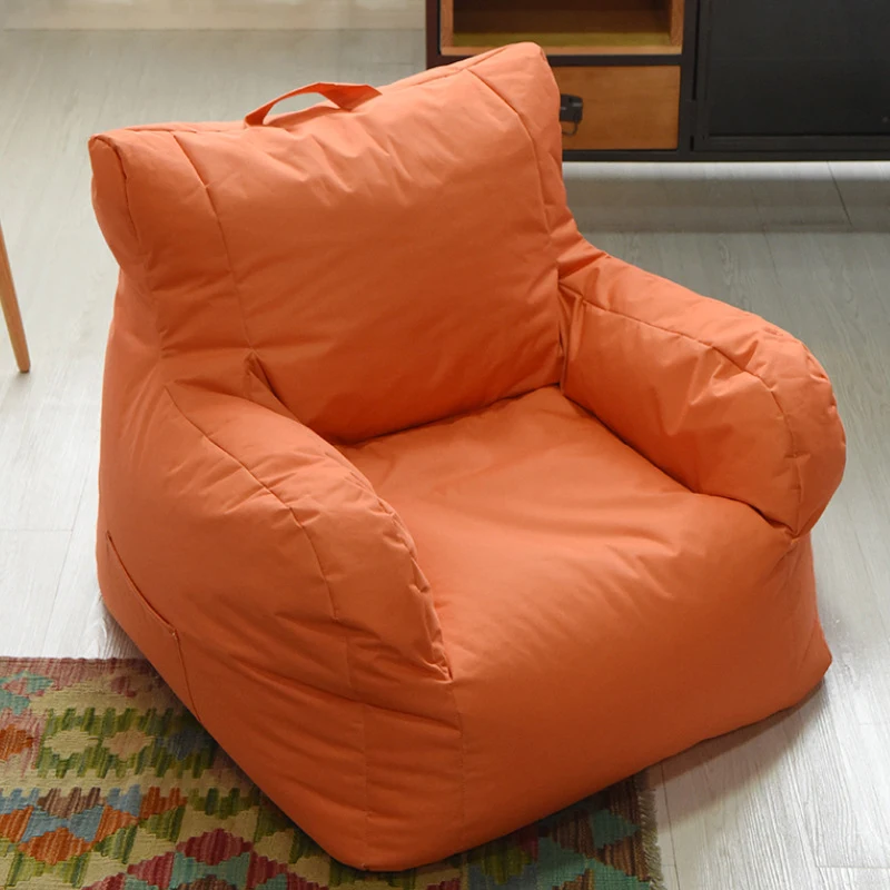 Sofas Cover Puff Lounger Chairs Without Filler Linen Cloth Lounger Seat Bean Bag Pouf Puff Couch Tatami Pouf Salon Puff