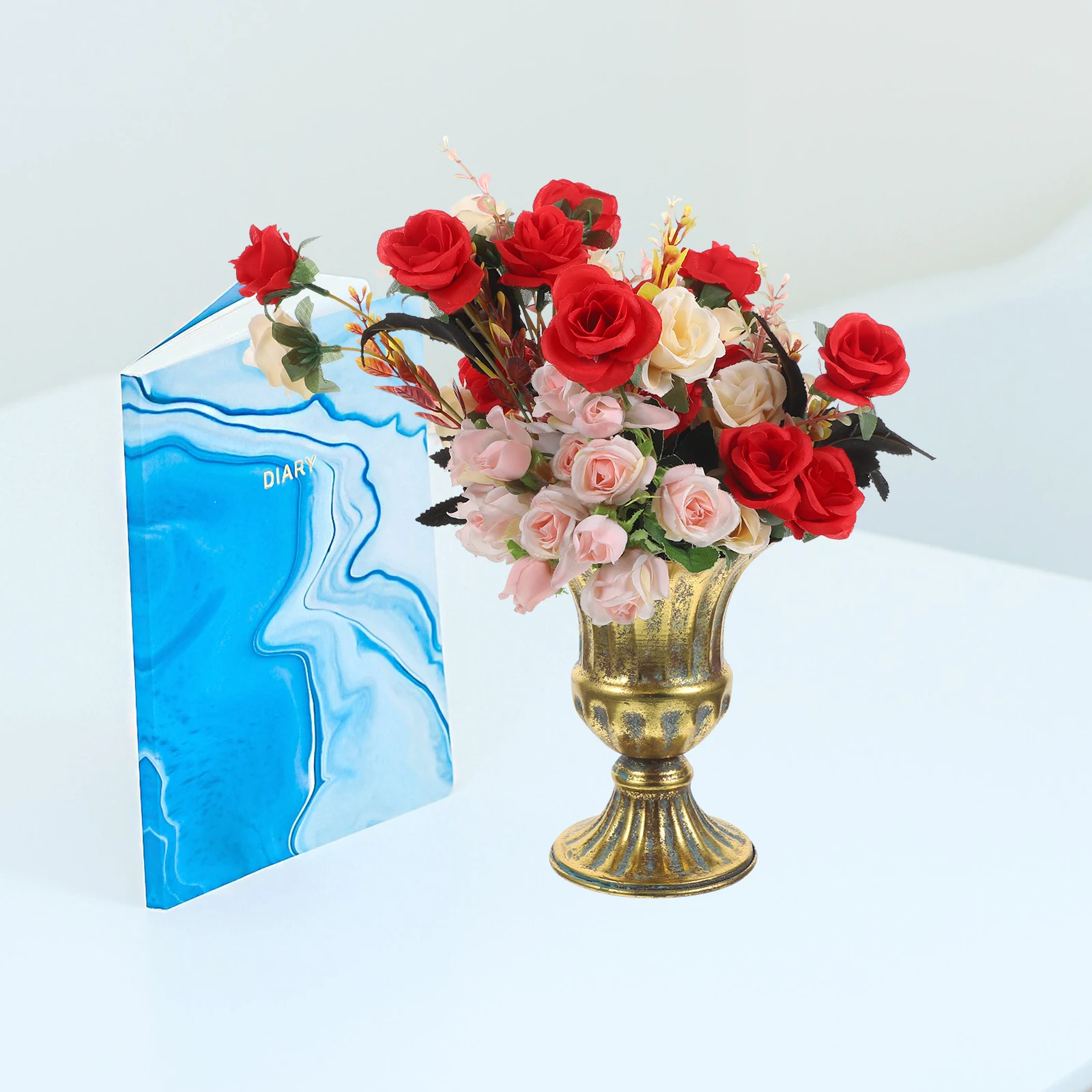 

Decorative Iron Vase for Home Use Stylish Metal Flower Pot for Fresh Dried Floral Arrangements Tabletop Ornament Wedding