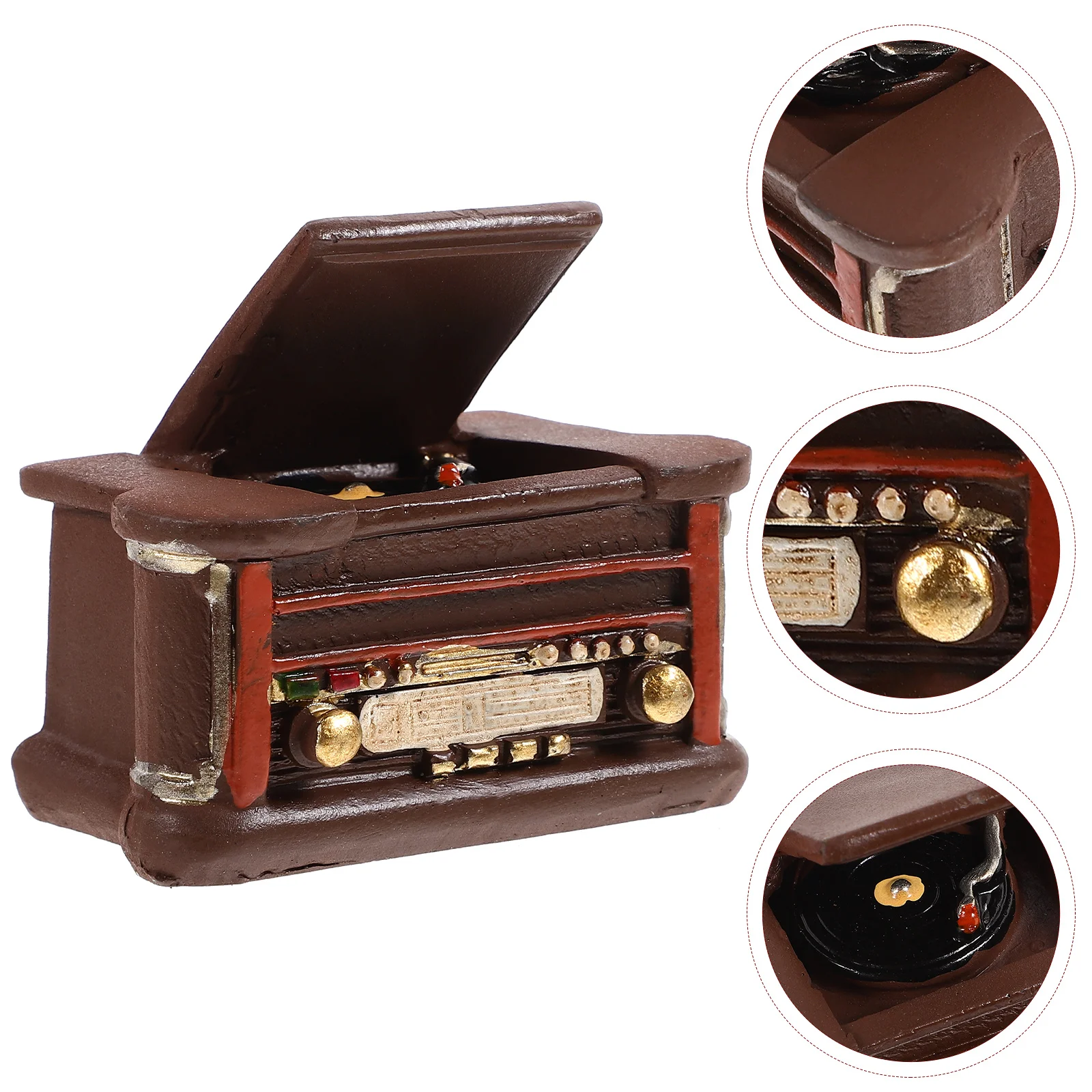 Mini Gramophone House Phonograph Dollhouse Adornment Small Scene Accessories Furniture Dolls