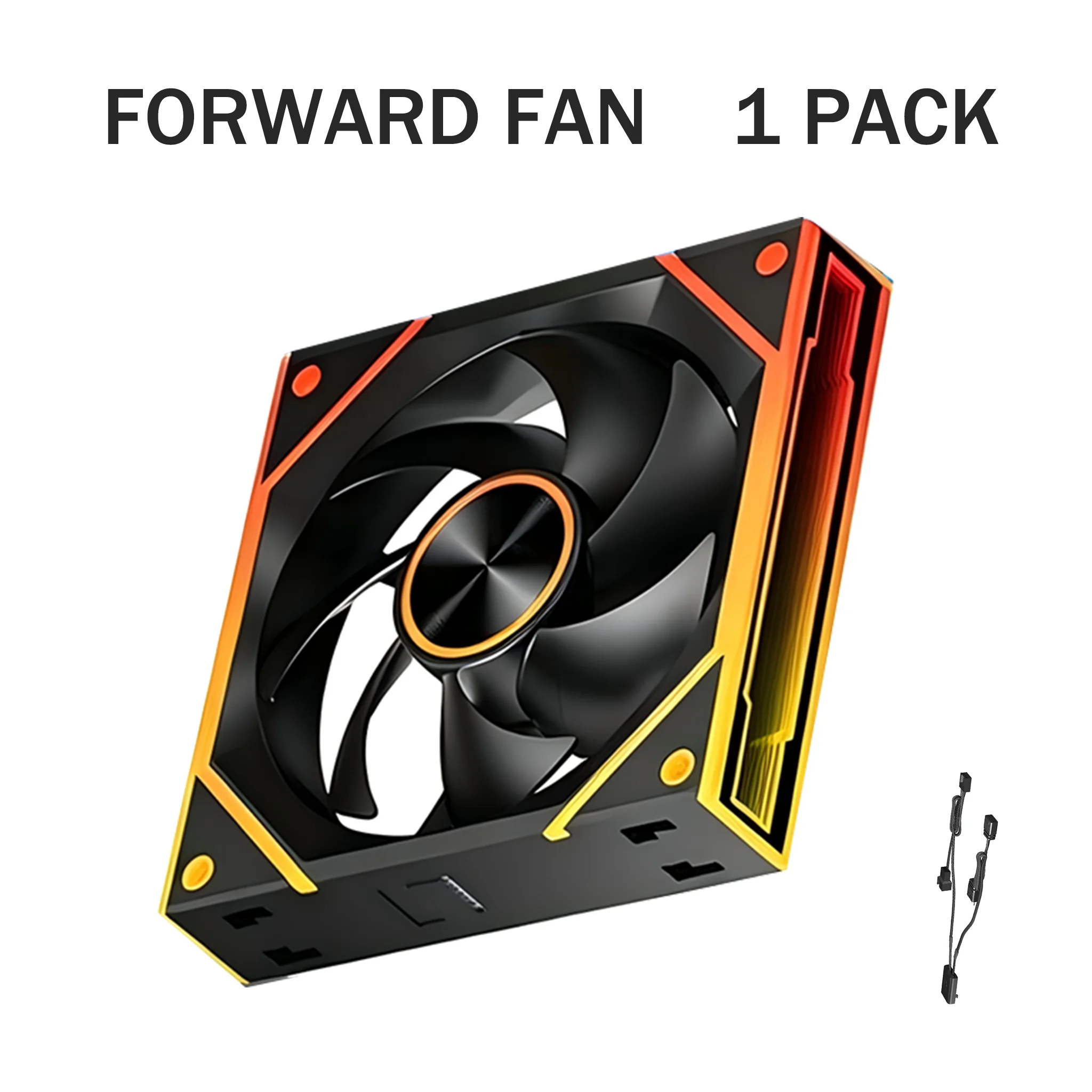 120mm Infinity Mirror PWM Fan, 5V 3-Pin HDB Reverse/Forward 1600RPM 60CFM Daisy Chain RGB PC Case & CPU Cooler Fan image 3
