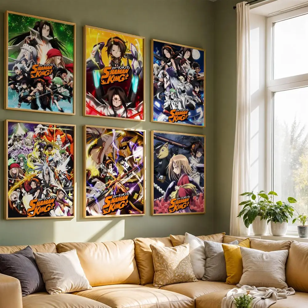 Anime S-shaman King Poster HD Self Adhesive Waterproof Wall Art Ideal for Home Office Dorm Bedroom Great Gift