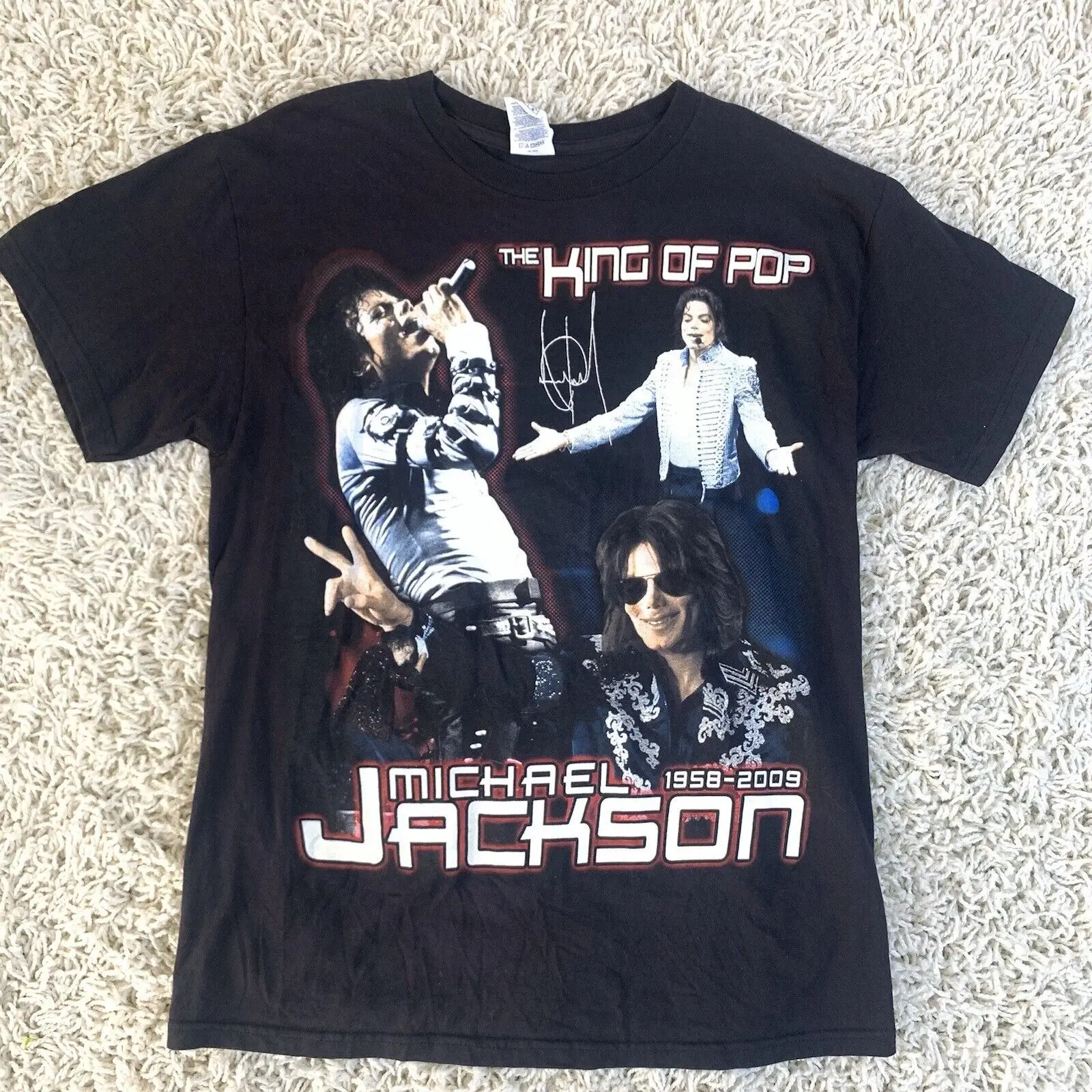 Michael Jackson King Of Pop Tribute Rap T Shirt Size M Great Condition