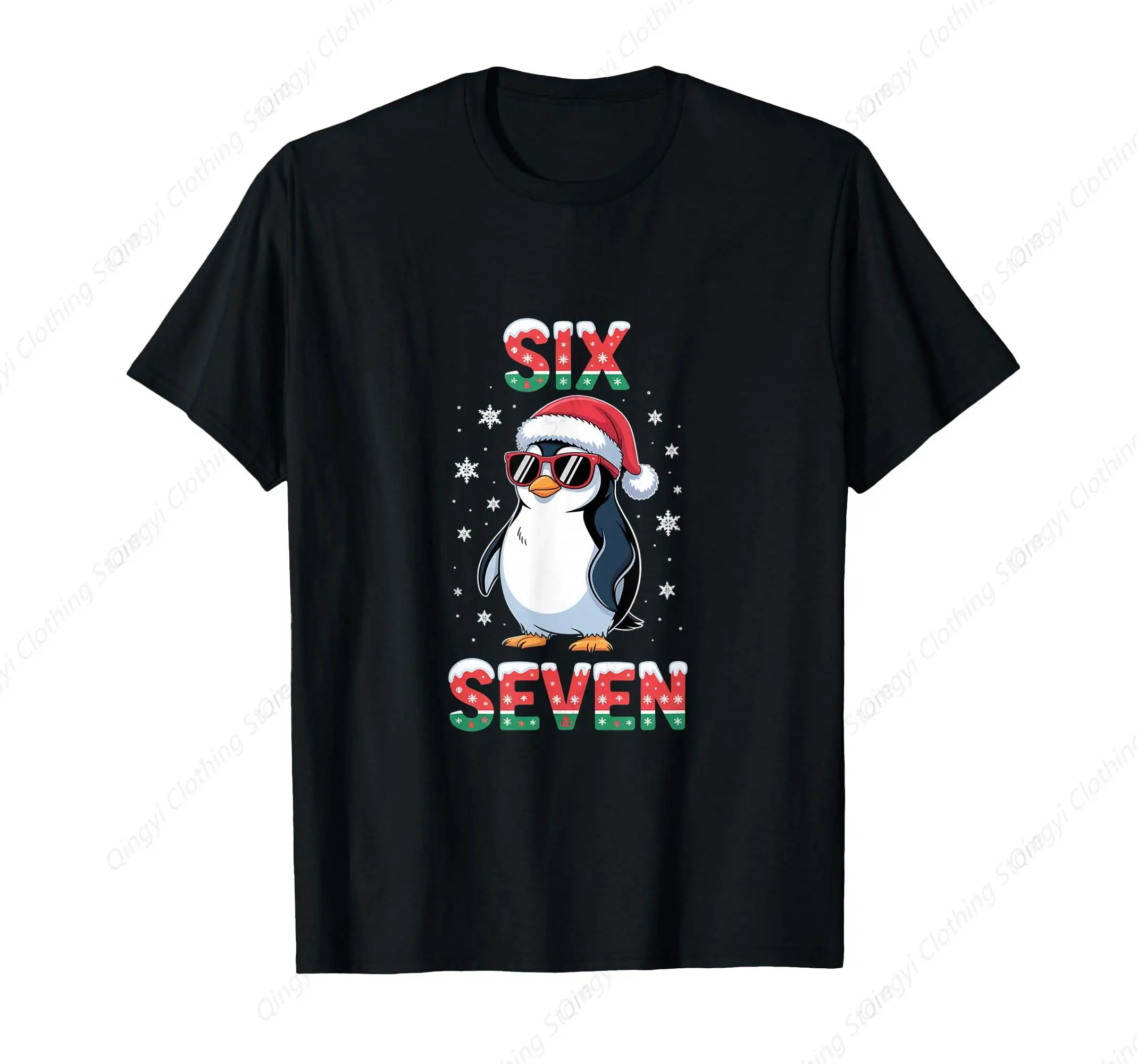 

Cute Six Seven 67 Penguin Christmas Holiday T-Shirt