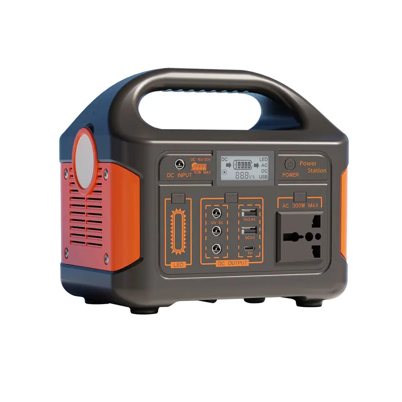 

DZ 300W 256Wh LiFePO4 Portable Power Station Pure Sine Wave 220V/110V AC QC18W PD20W DC12V Solar Input Camping RV