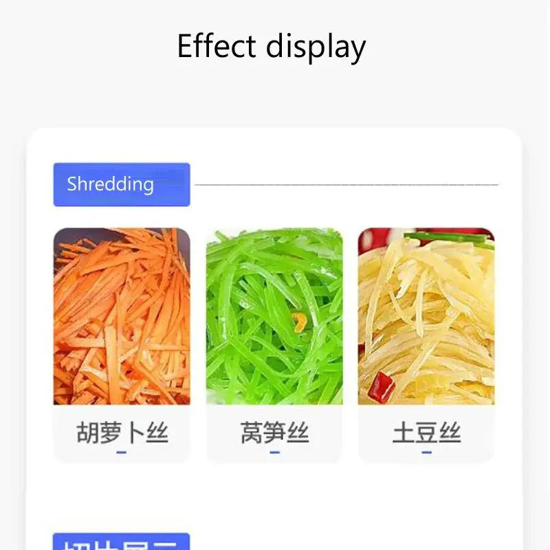 

Commercial Vegetable Cutting Machine Electric Potato Cutter Multifunction Vegetable Slicer Machine Carrot Ginger Cutter Shredder