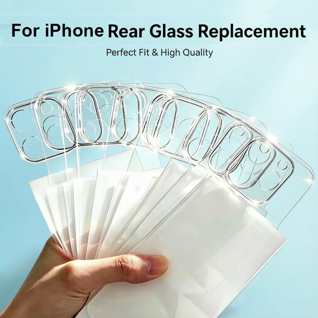 Big Hole Transparent Back Glass Replacement For iPhone 8 Plus X XS MAX XR 11 Pro Max 12 Mini 13 SE2020 Battery Door Panel Parts