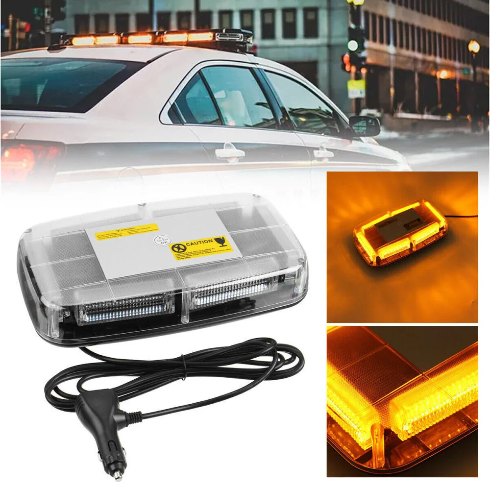

Roof Top Strobe Lights 48LED Emergency Safety Hazard Warning Light LED Flashing Light Bar Magnetic Mount for 12V 24V Car Truck