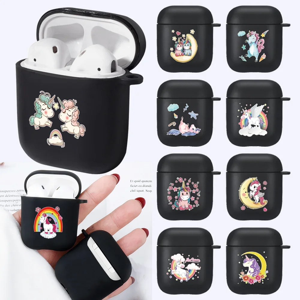 

Airpods Case for Apple AirPods 2/1 Gen Cartoon Soft Silicon Headphone Wireless Bluetooth Earphone Case Matte Cover Protect