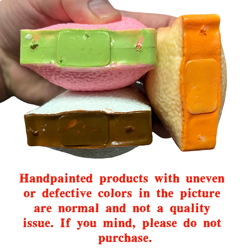 Knuspriges, weiches Toast-Brot-Quetschspielzeug, hausgemachter weicher Toast-Stressball, ASMR sensorisches Anti-Stress-Spielzeug, Geschenk für Erwachsene – Detail 1