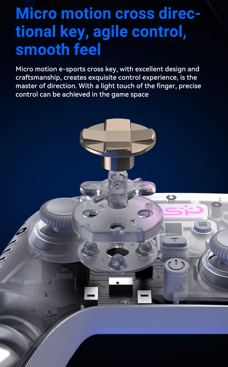 G7 Kabelloser Mobiler Spiele-Controller, Hall-Joystick, Trigger, Unterstützt Switch/Android/iOS/P4/PC, G6 Controller Upgrade-Version – Detail 7