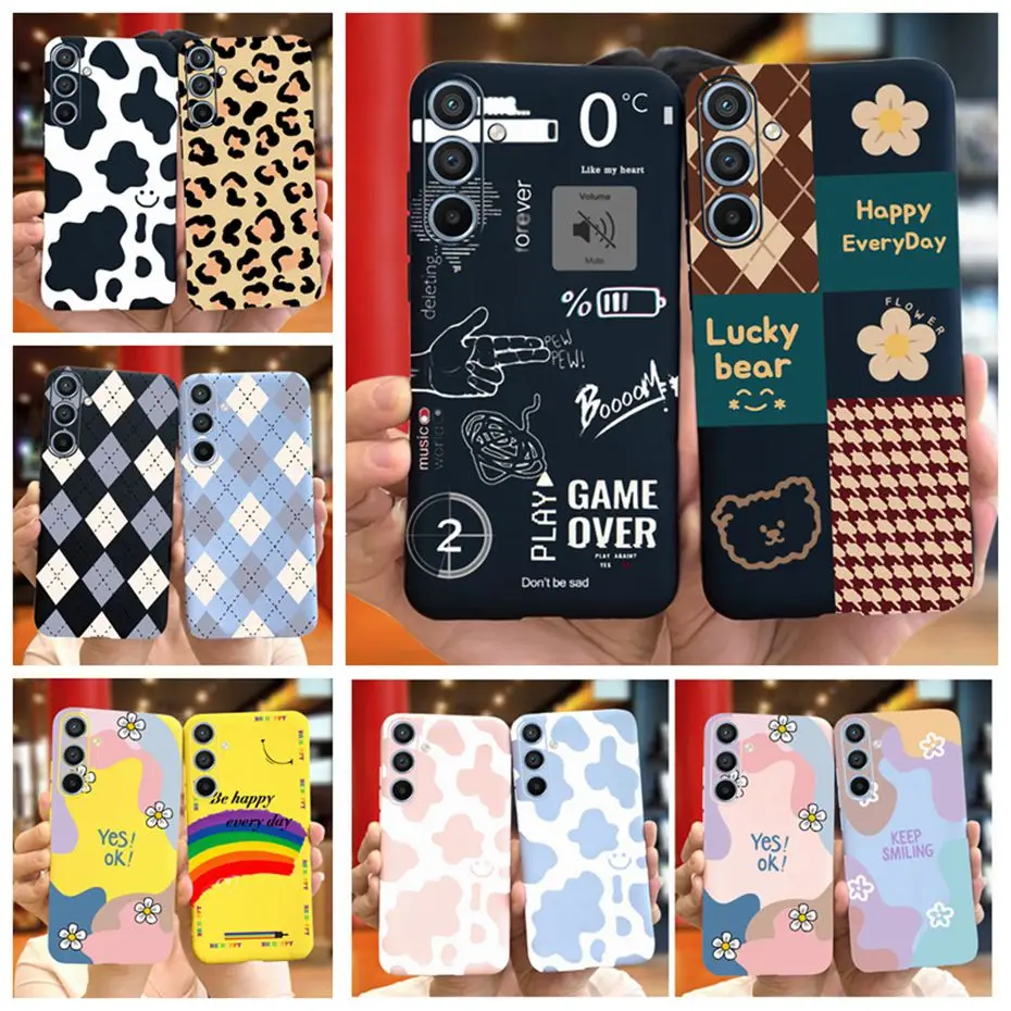 For Samsung A54 5G 2022 Lovely Printing Jelly Phone Case For Samsung Galaxy A54 A 54 SM-A546B Soft Silicone TPU Cases