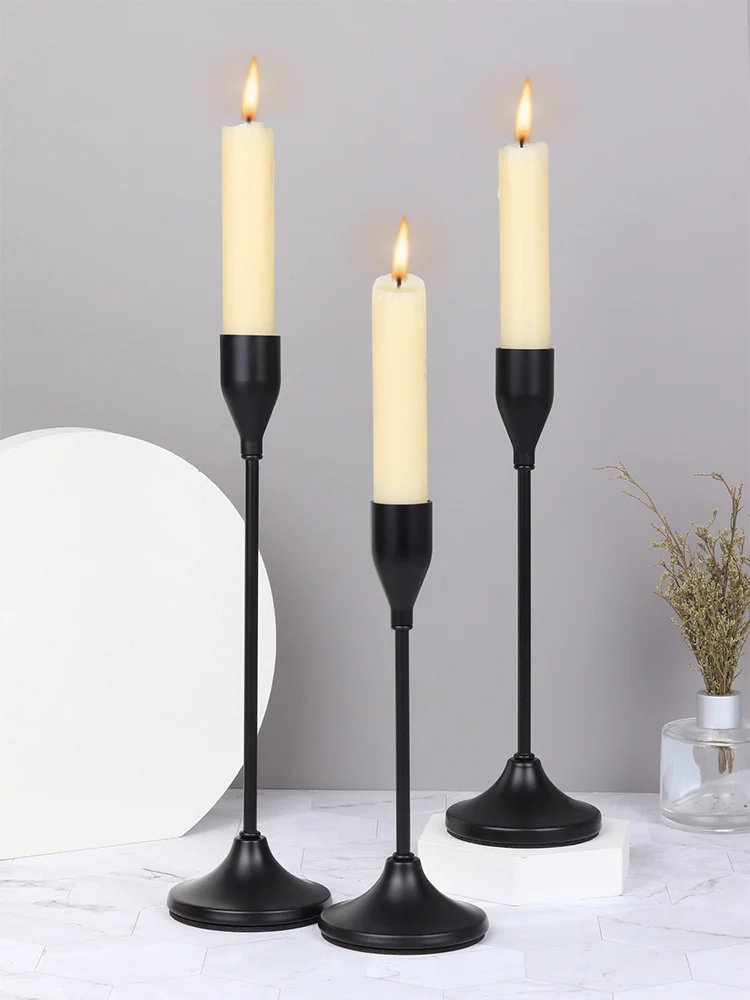 3Pcs/Set European Style Metal Candle Holders Candlestick Fashion Wedding Table Candle Stand Exquisite Candlestick Christmas Tabl