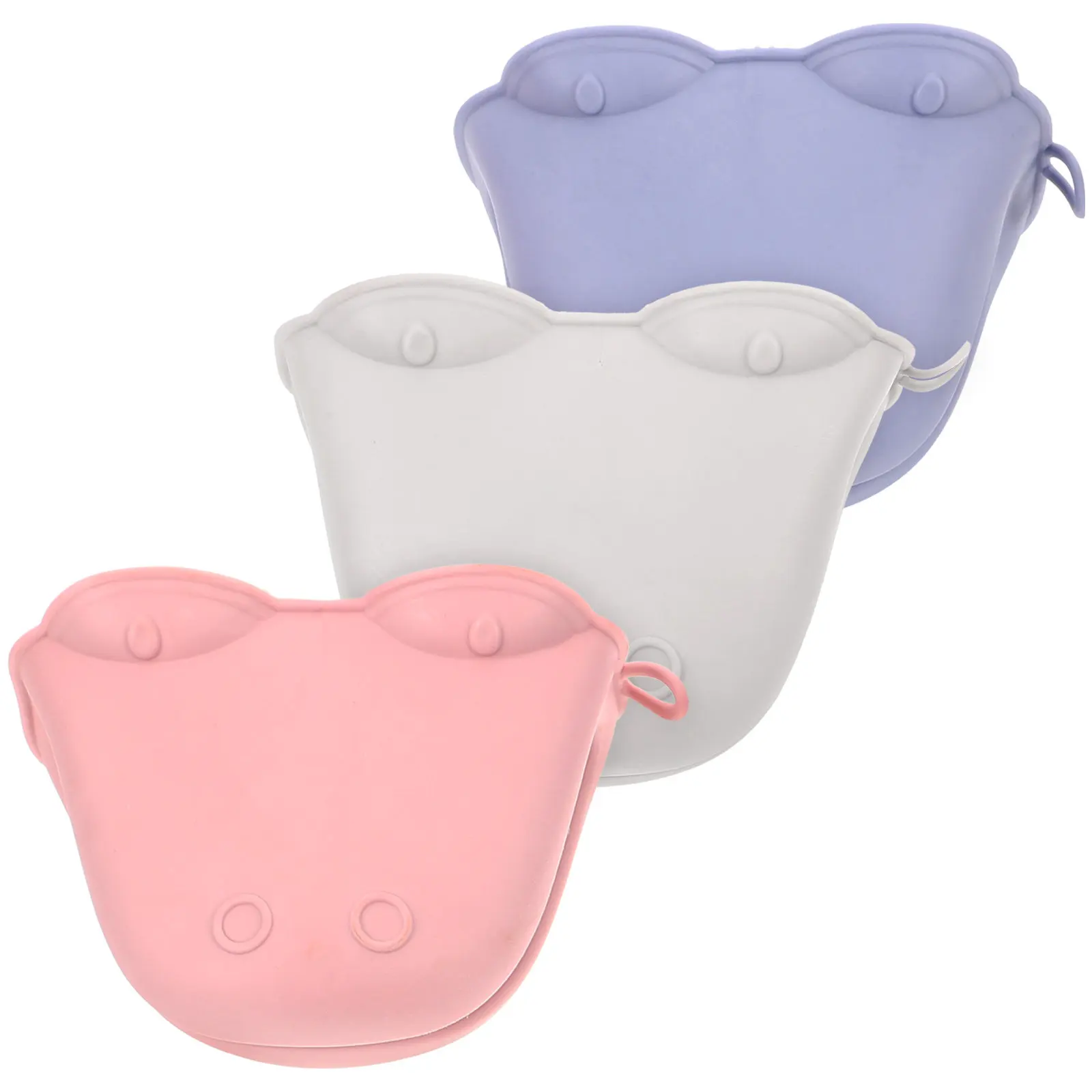 

3Pcs Hippo Shaped Oven Gloves Heat Resistant Anti Scalding Baking Mitts Microwave Cooking Protective Gloves Cartoon Kitchen