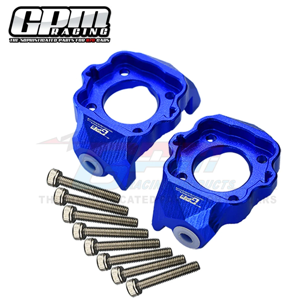 GPM LOSI 1/8 LMT 4WD Solid Axle Mega Monster Truck Metal Aluminum Front Camber Block Front C mount Spindle Carrier Set LOS244003