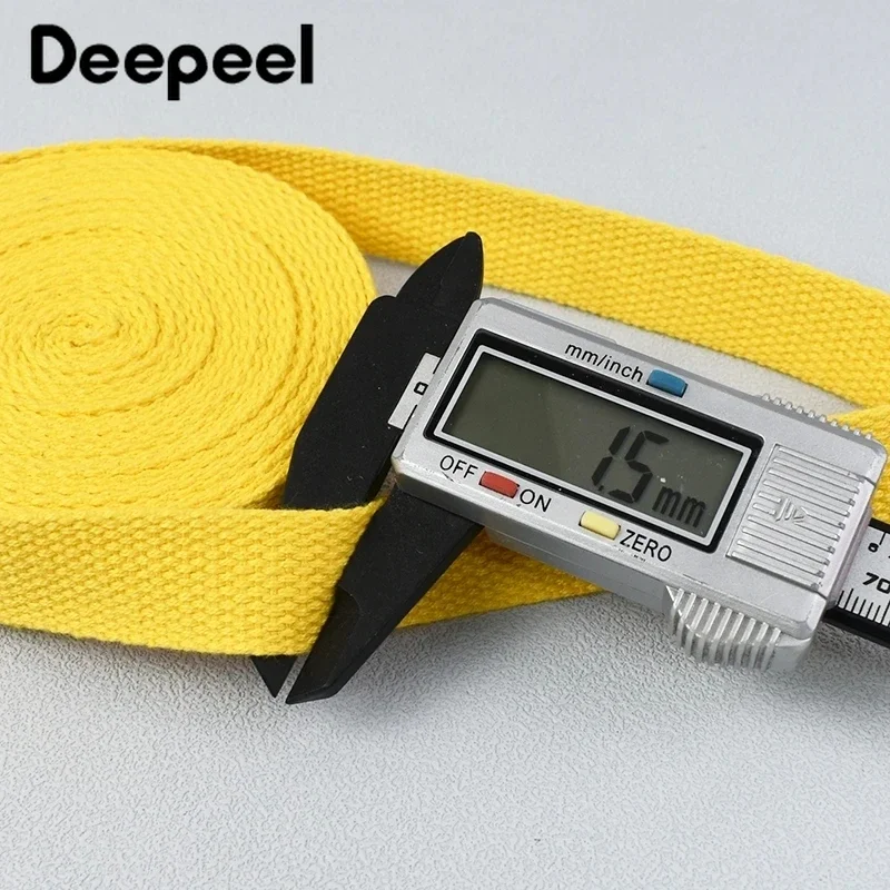 3Meters 20-50mm Cotton Webbing 1.5mm Thick Bag Strap Ribbon Luggage Backpack Tape Bias Band Clothes Belt Diy Sewing Accessories