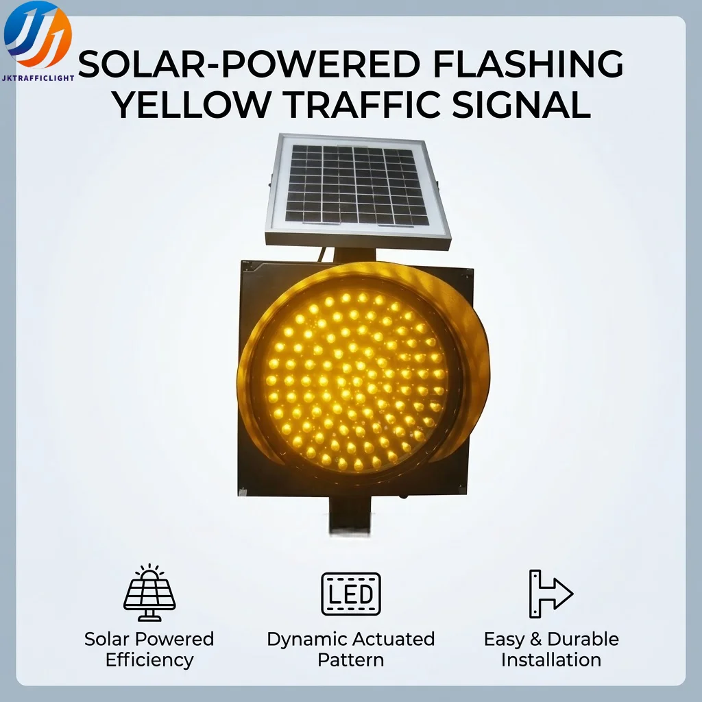 200mm Slow Warning Lights Led Stroboscopic Yellow Flashing Lights Solar Yellow Flashing Lights Traffic Light Road Safety