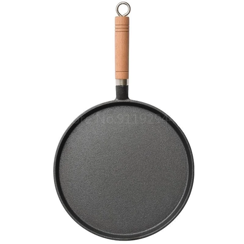 26cm Thickened Cast Iron Nonstick Frying Pan Layercake Cake Pancake Crepe Maker Flat Pan Griddle Breakfast Omelet Baking Pans