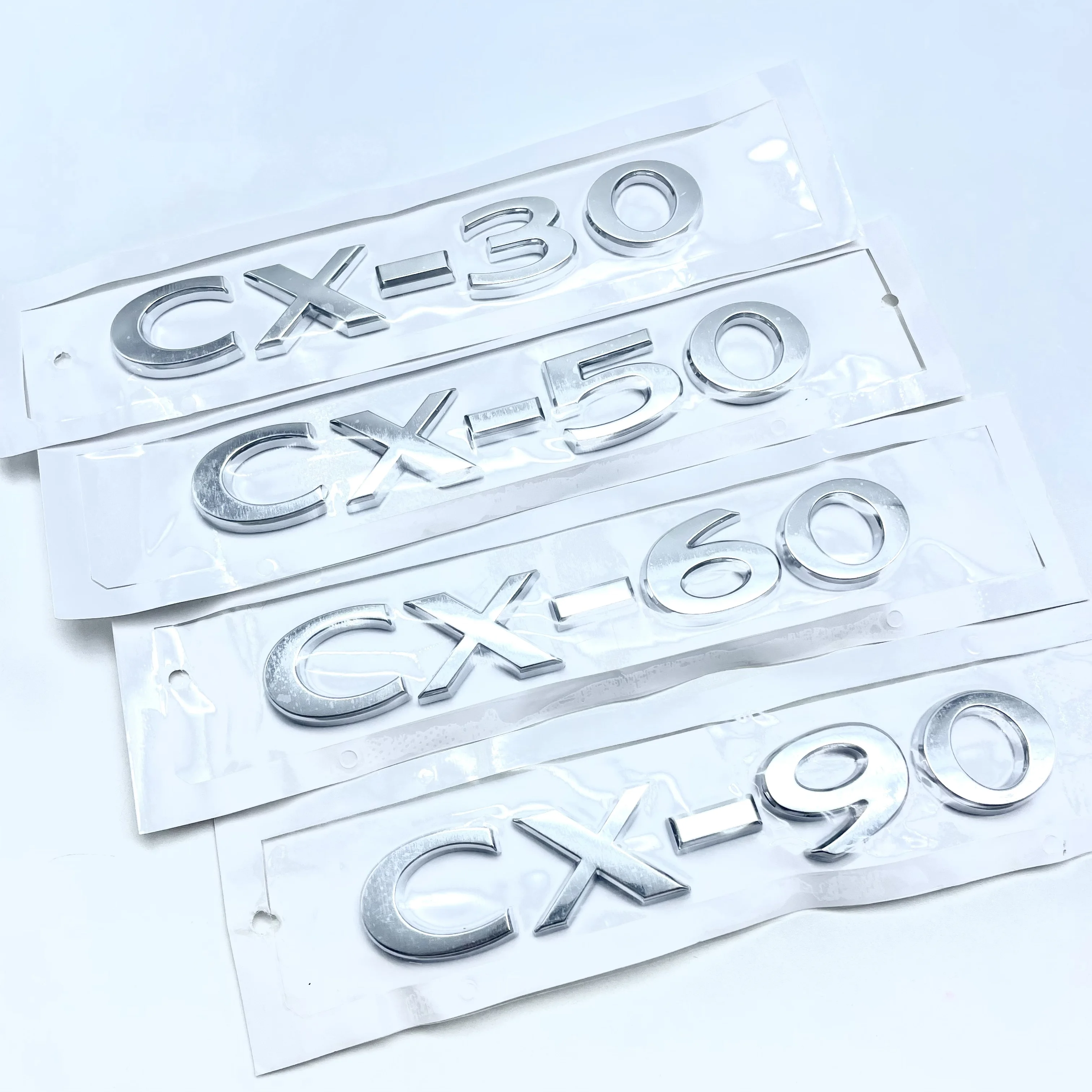 CX series high-quality artistic font three-dimensional car logo 30/50/60/90 car body logo car sticker car modification logo