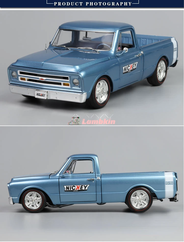 ACME 1:18 For Chevrolet nickey 1967 C10 SS pickup muscle car pickup truck alloy car model ornaments collection gift miniature