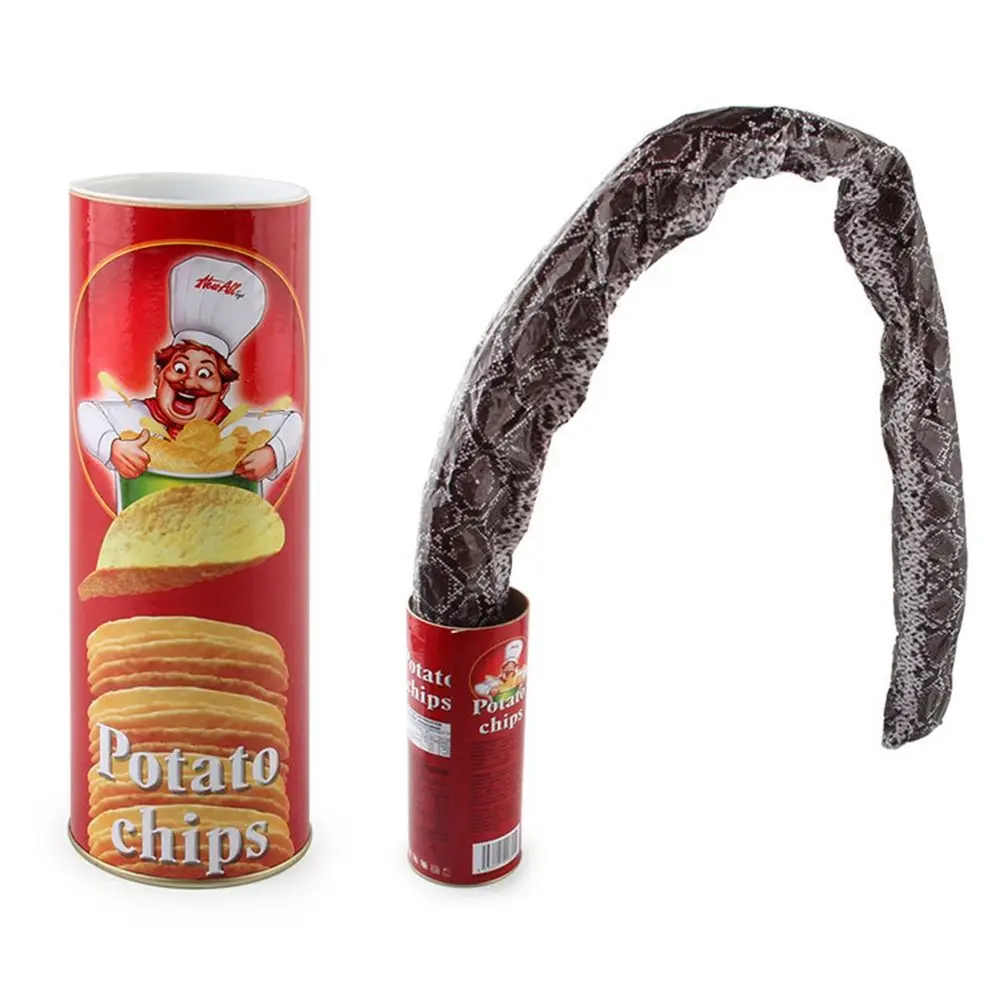 パーティー再利用可能なエイプリルフールノベルティ面白いおもちゃチップ缶スネークマジックポテトチップ缶スネークトリック