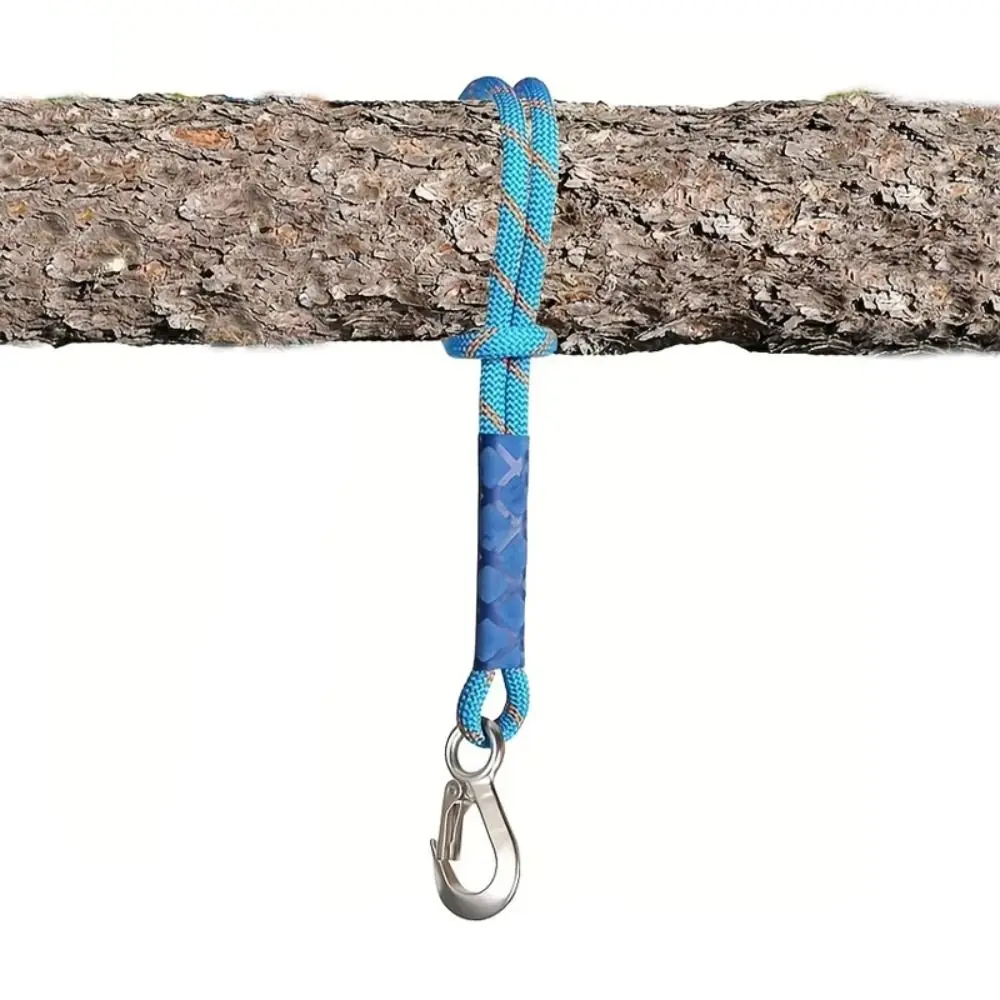 High Quality 0.6M Heavy Duty Nylon Sling Metal Hook Sturdy Hammock Suspension Rope Connecting Tie Rope Tree Swings