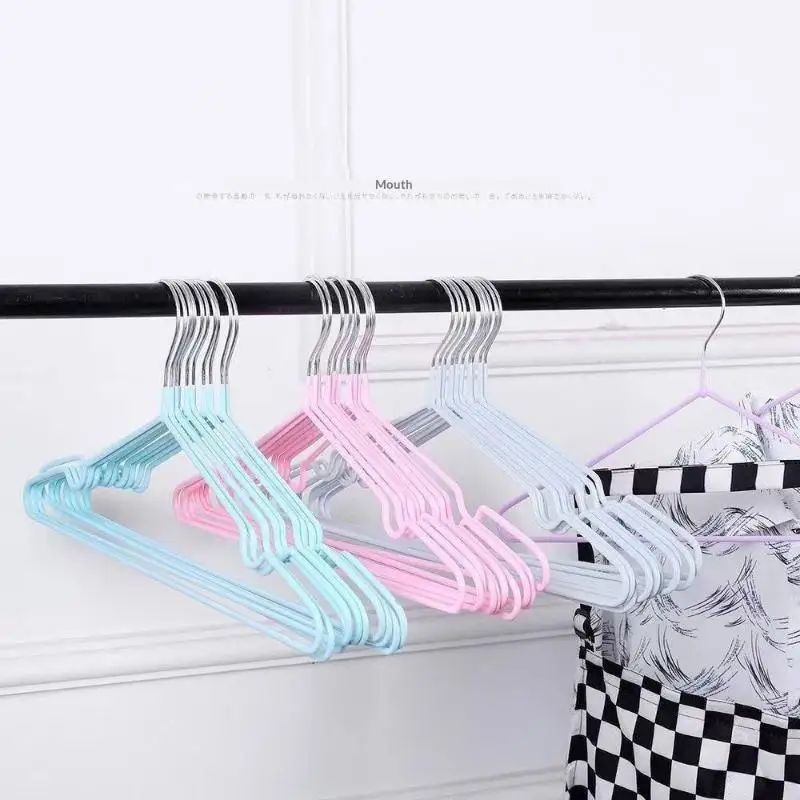 20Pcs Scratch Resistant Plastic Dipped Clothes Hangers Durable Garment Racks for Home Travel Laundry Drying
