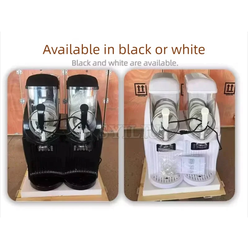 Máquina Comercial para Granizados de 4L, Máquina de Bebidas Congeladas de un Solo Recipiente, 300W, Acero Inoxidable, para Margaritas y Smoothies
